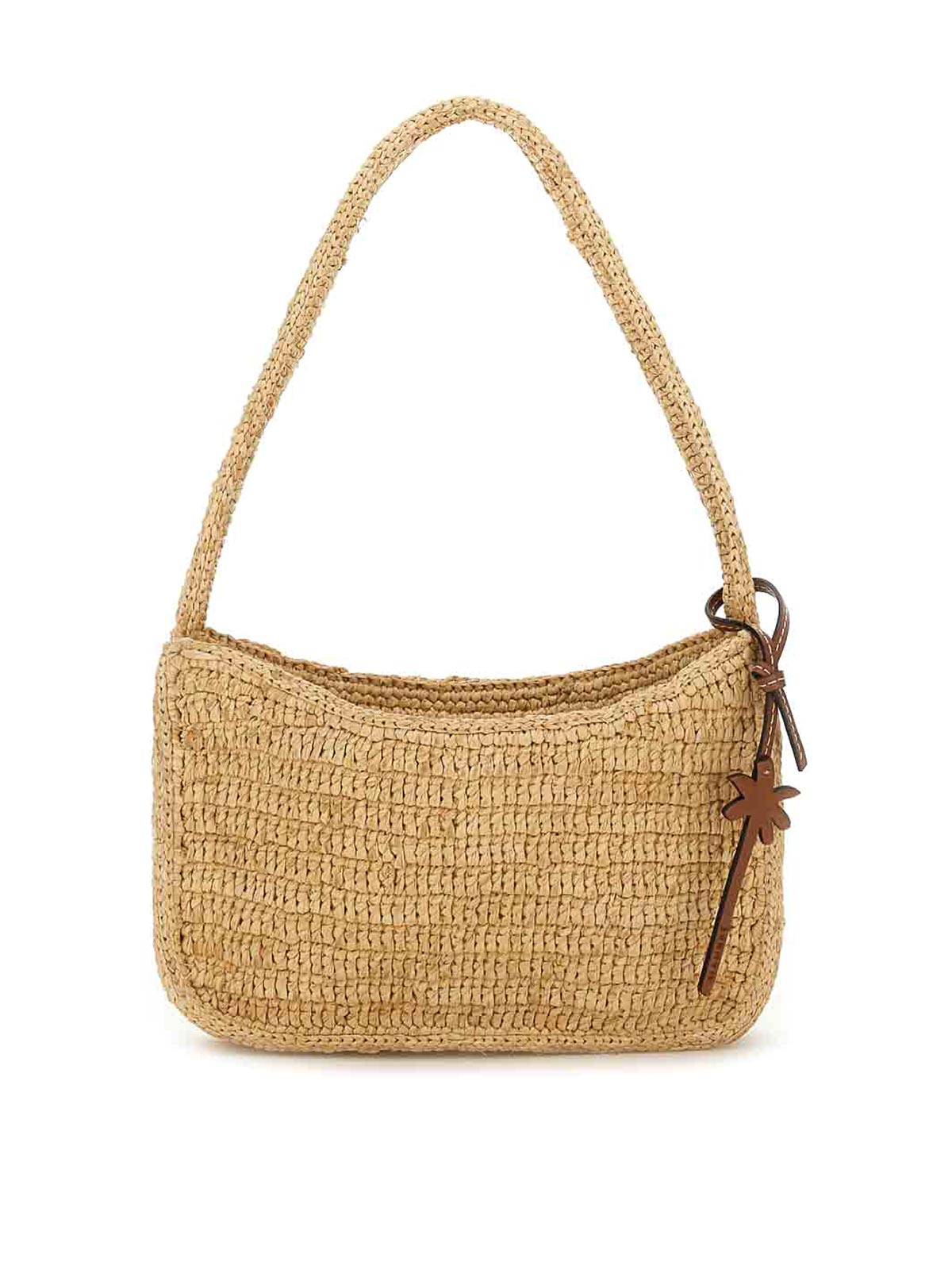 Manebi Raffia Shoulder Bag