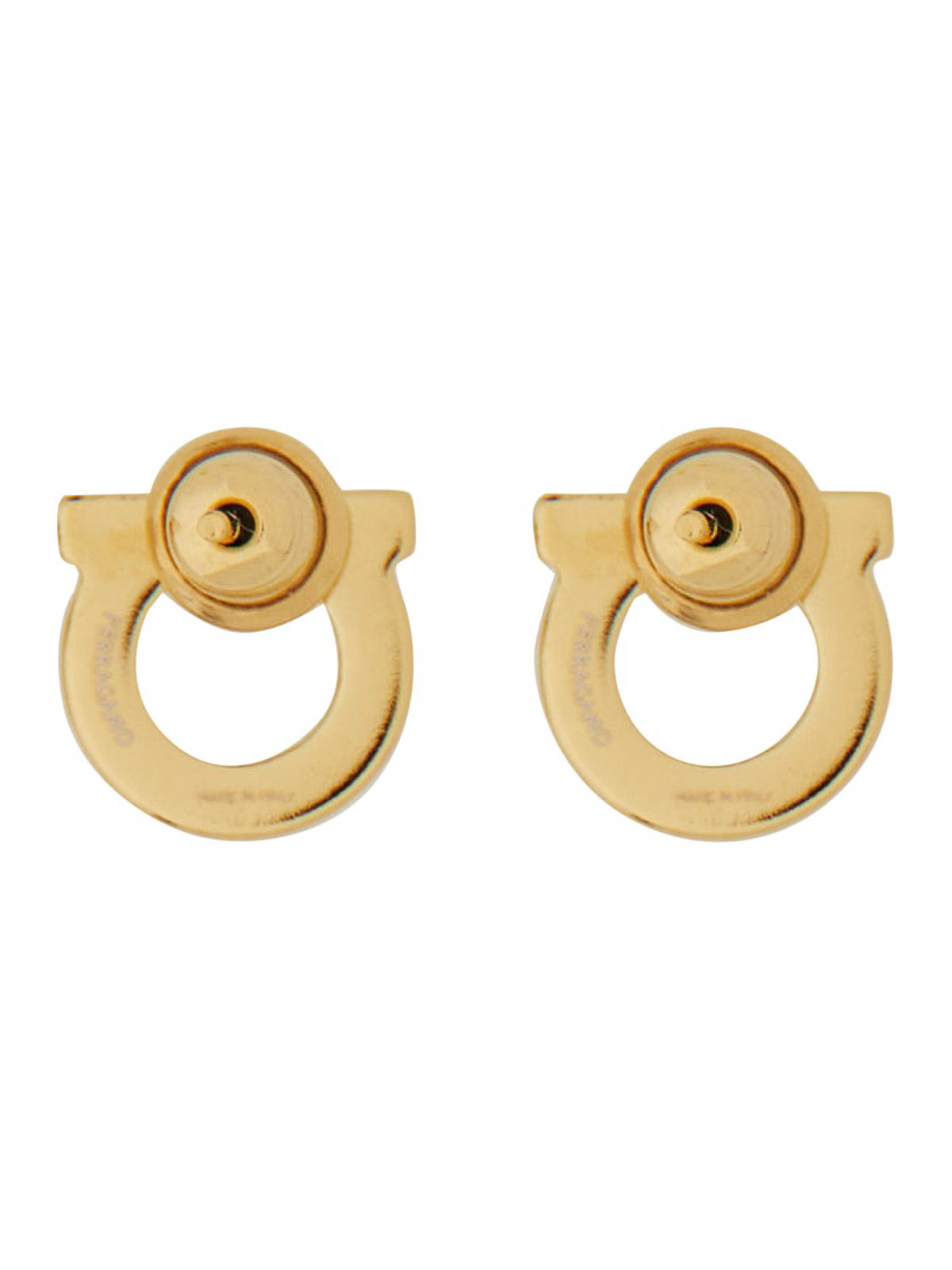 Ferragamo Gancini Crystals Earrings - Gold | 696573760122001