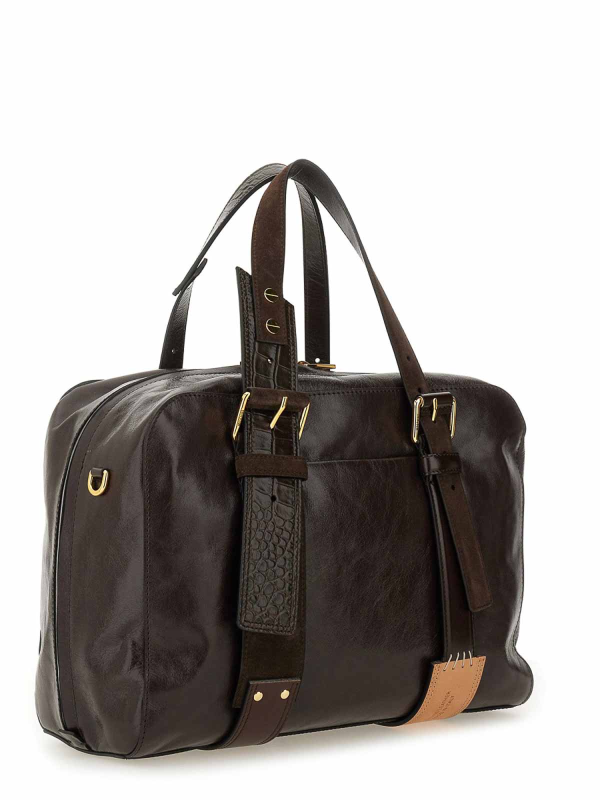 Moschino Leather Bag In Brown
