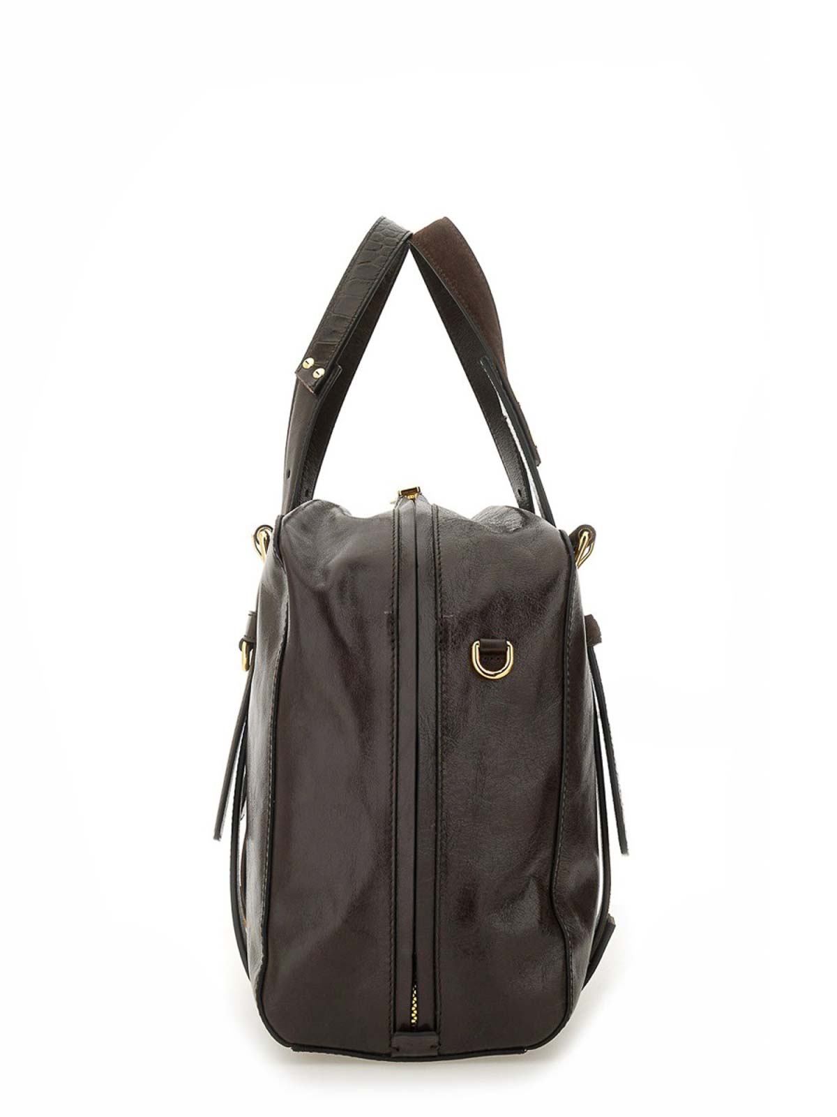 Moschino Leather Bag In Brown