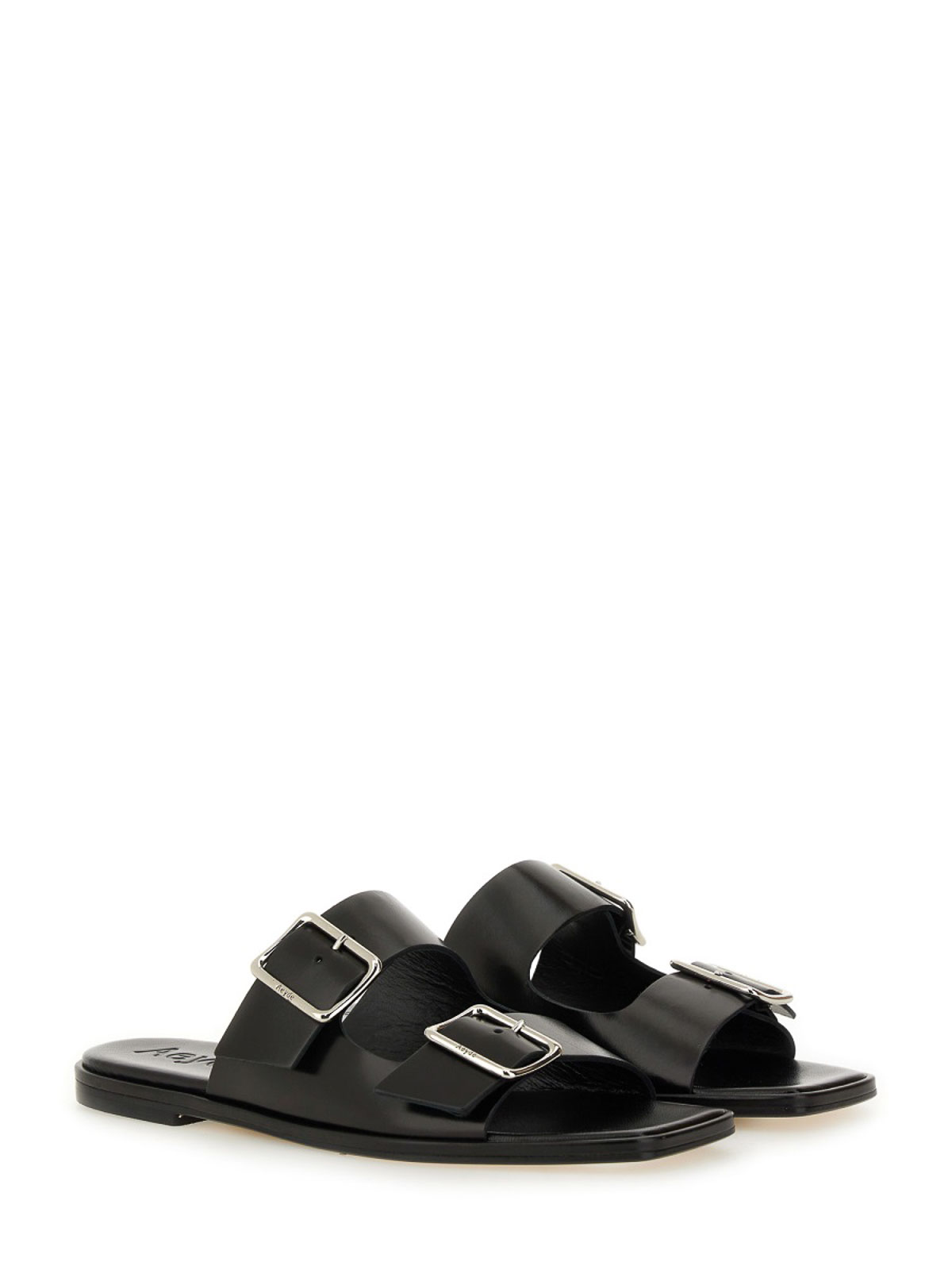 Aeyde Tonya Leather Double Strap Sandals