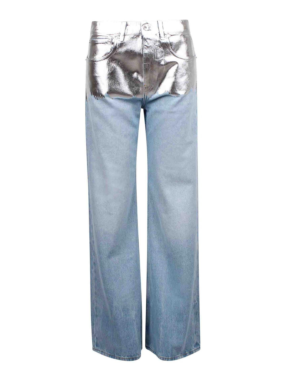 Rabanne Wide Jeans With Silver Detail