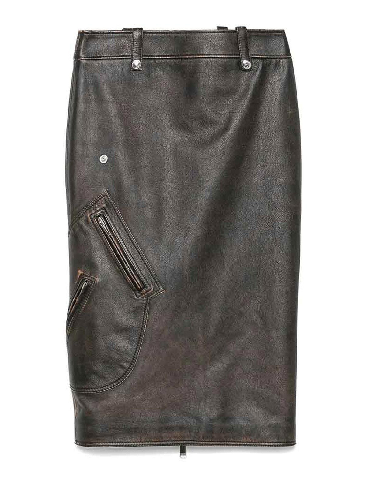 Alexander Mcqueen Leather Skirt
