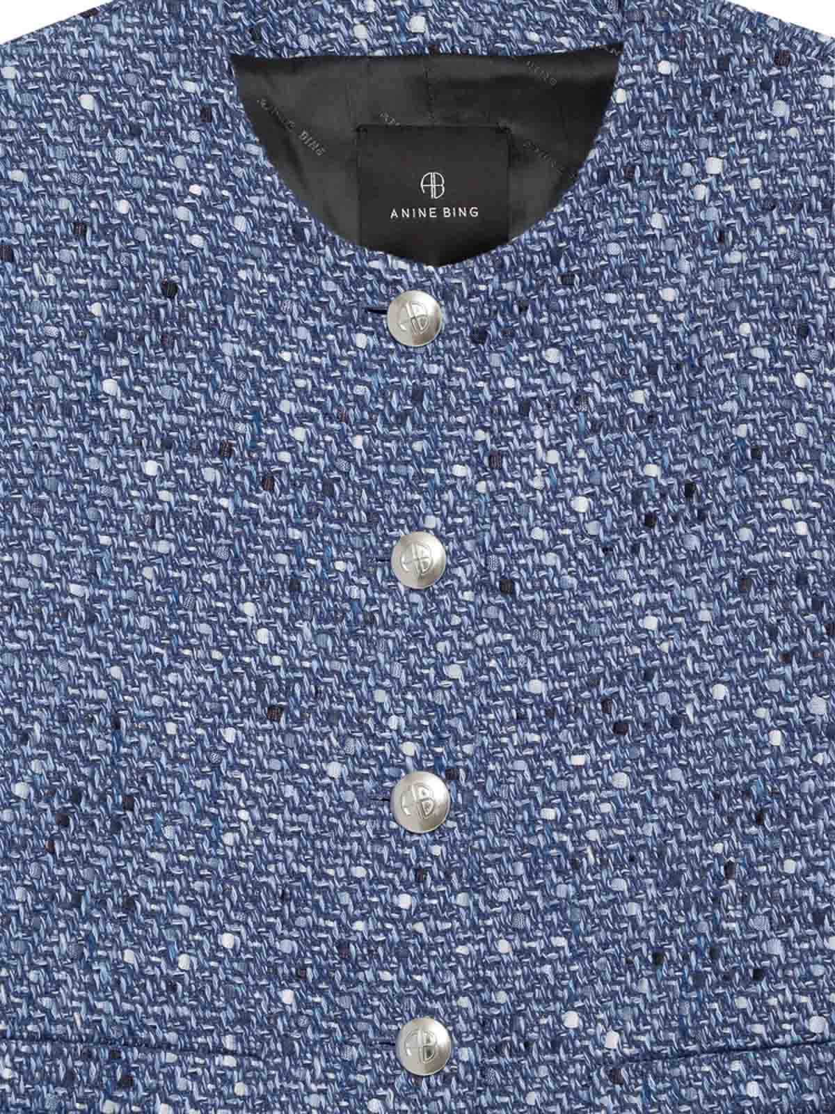 Shop Anine Bing Abrigo Midi - Azul