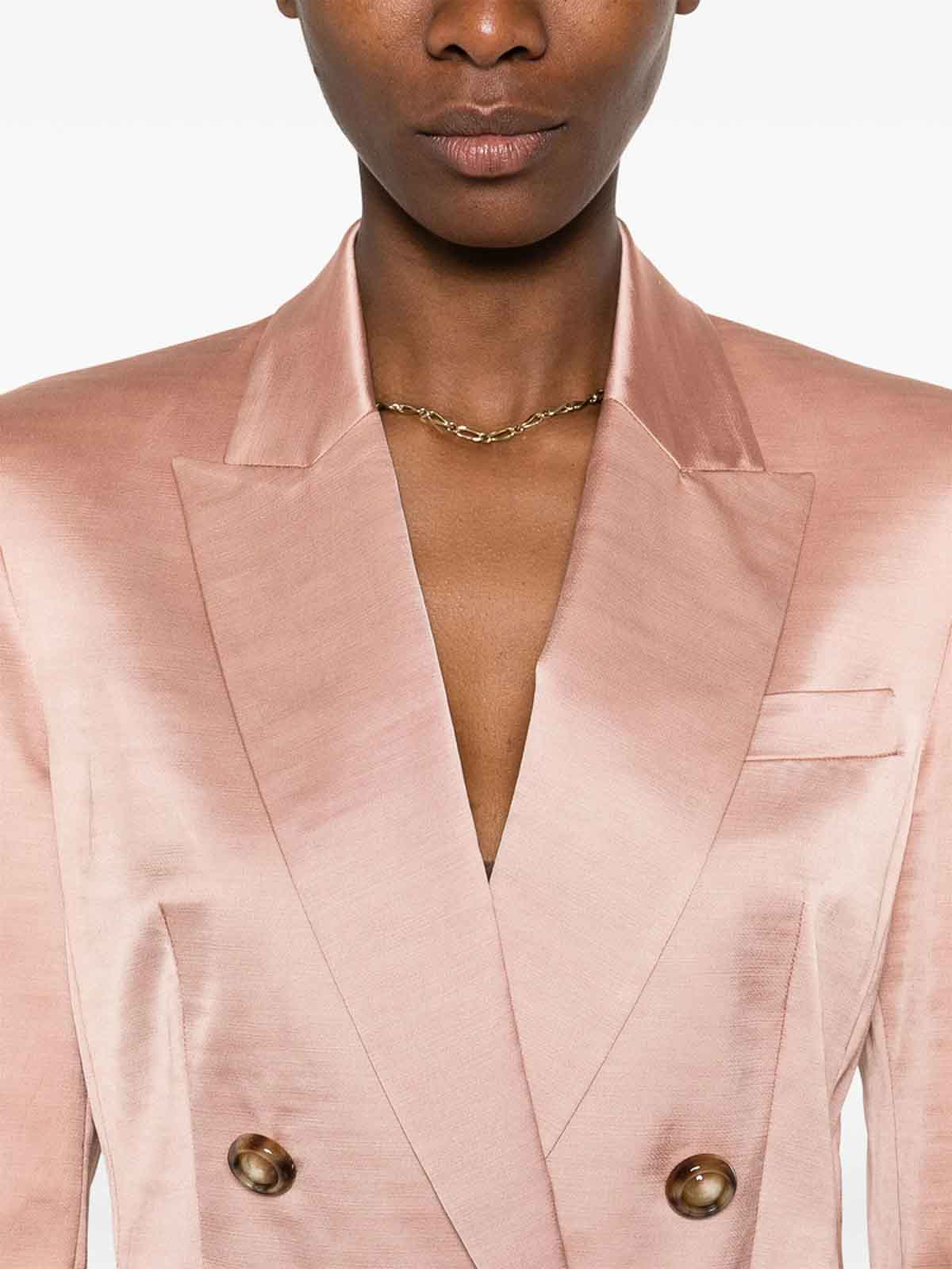 Pinko Tailored Double-breasted Jacket With Gold-tone Buttons