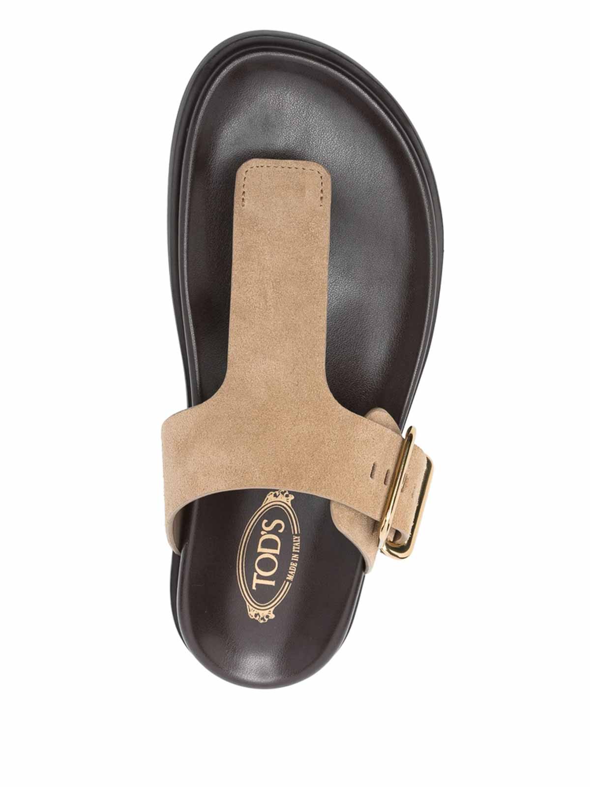 Tod's Buckle Detailed Thong Sandals