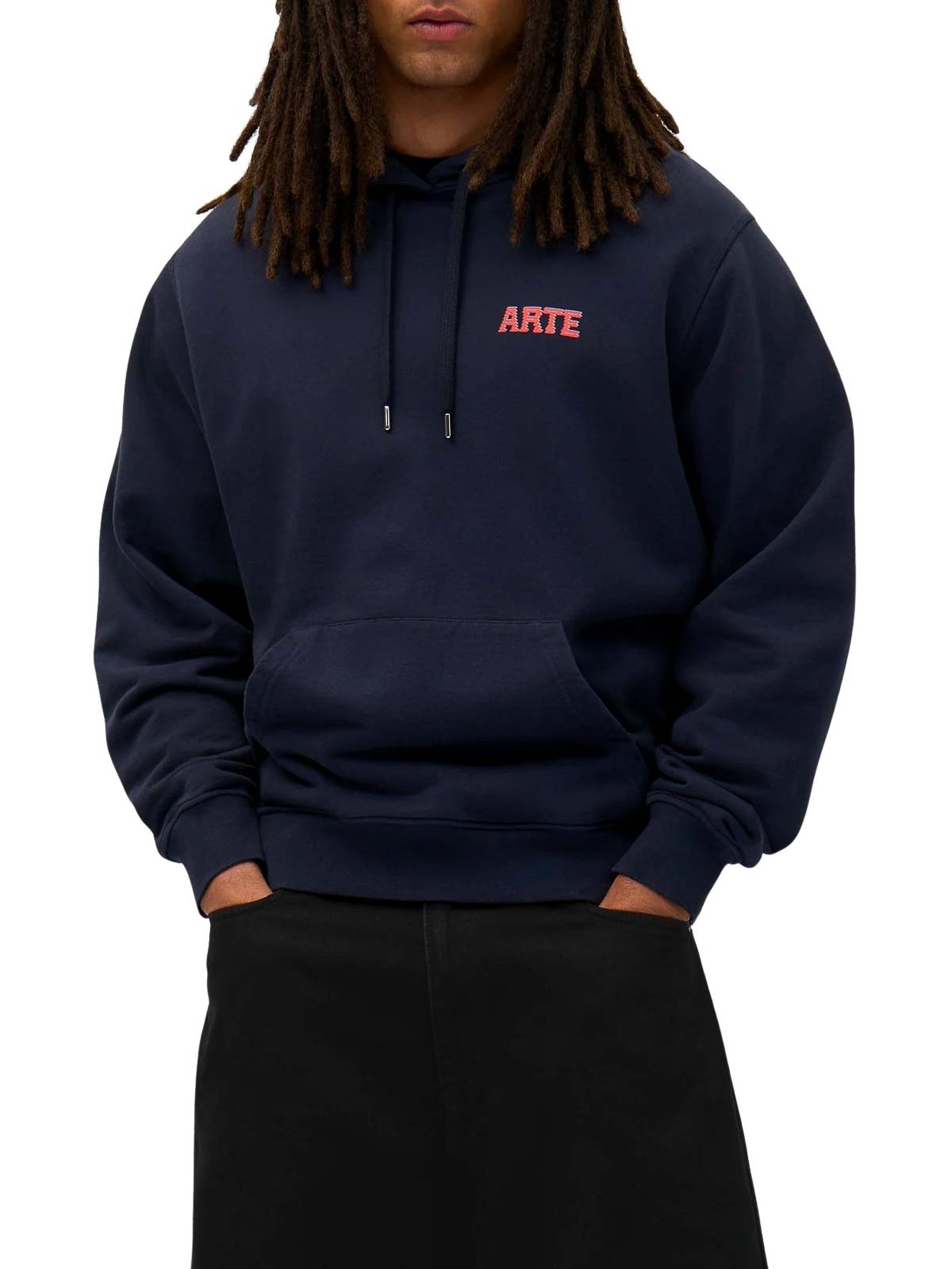 ESSENTIEL ANTWERP ROUNDED PARTS PRINT HOODIE