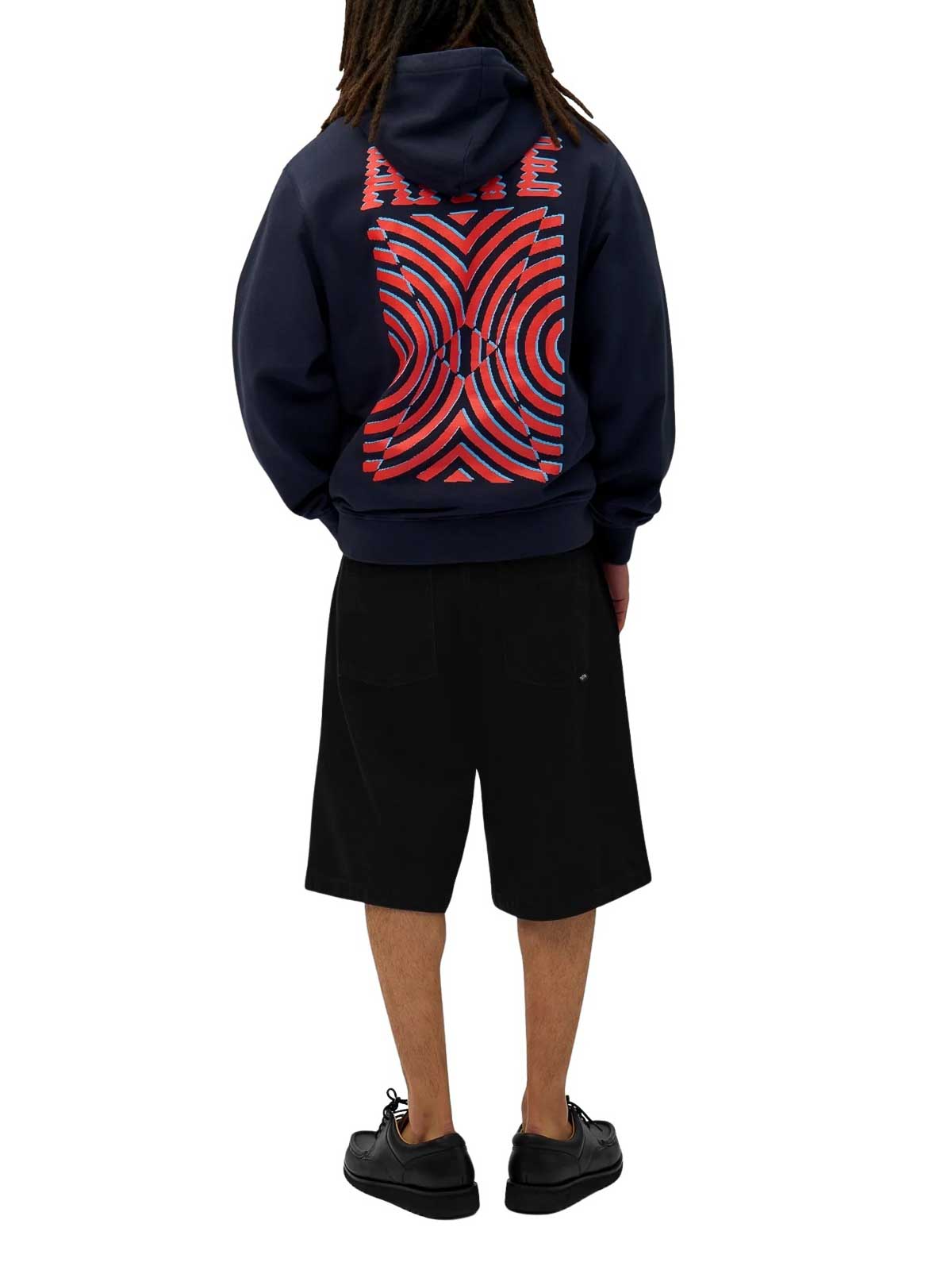 ESSENTIEL ANTWERP ROUNDED PARTS PRINT HOODIE