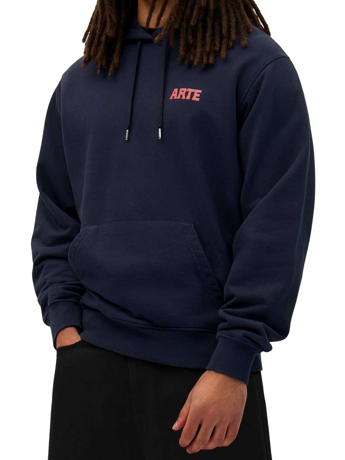 ESSENTIEL ANTWERP ROUNDED PARTS PRINT HOODIE