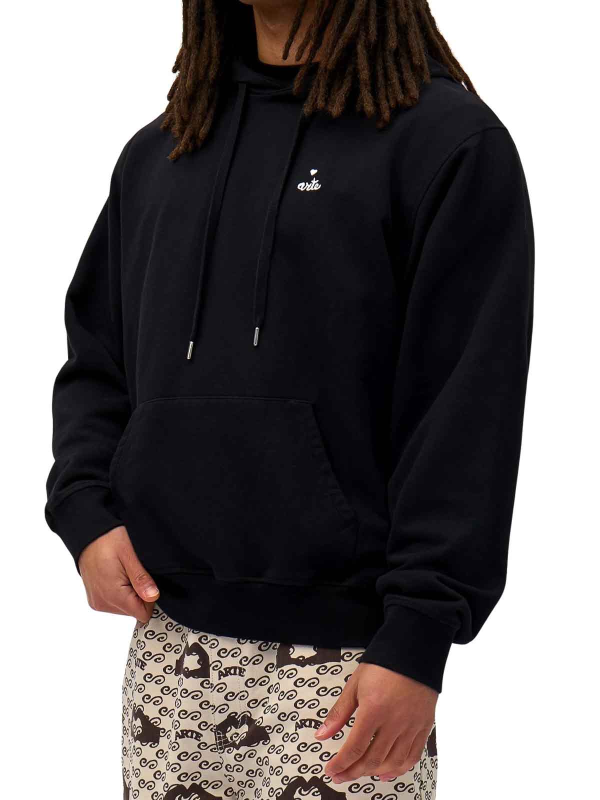 ESSENTIEL ANTWERP SMALL HEART AND LOGO HOODIE