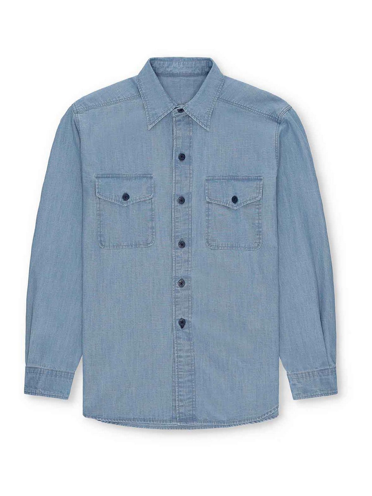 Fortela Overshirt W/front Pockets In Blue