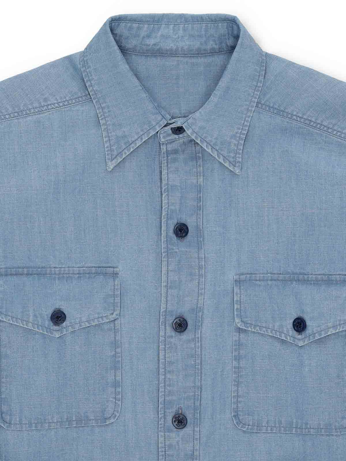 Fortela Overshirt W/front Pockets In Blue