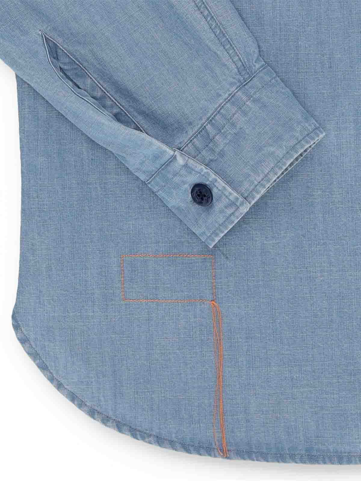 Fortela Overshirt W/front Pockets In Blue