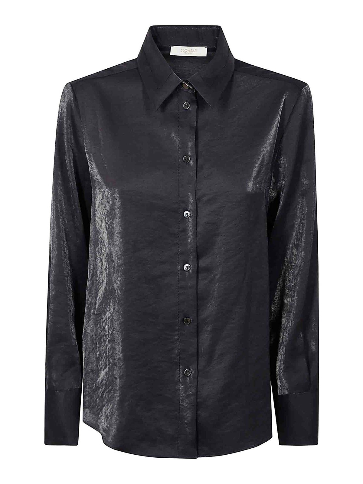 Glanshirt Structured Black Shirt With Classic Button-up Design