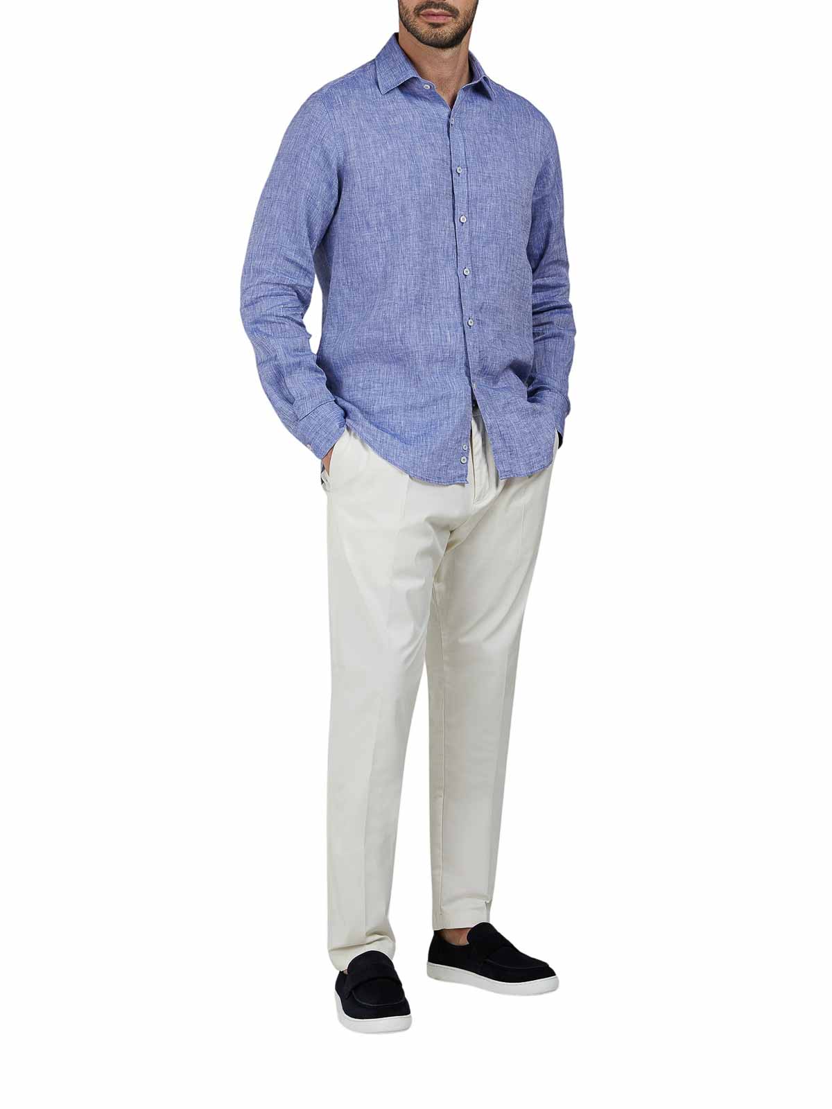 Paul & Shark Chino Pants In Cotton And Stretch Tencel