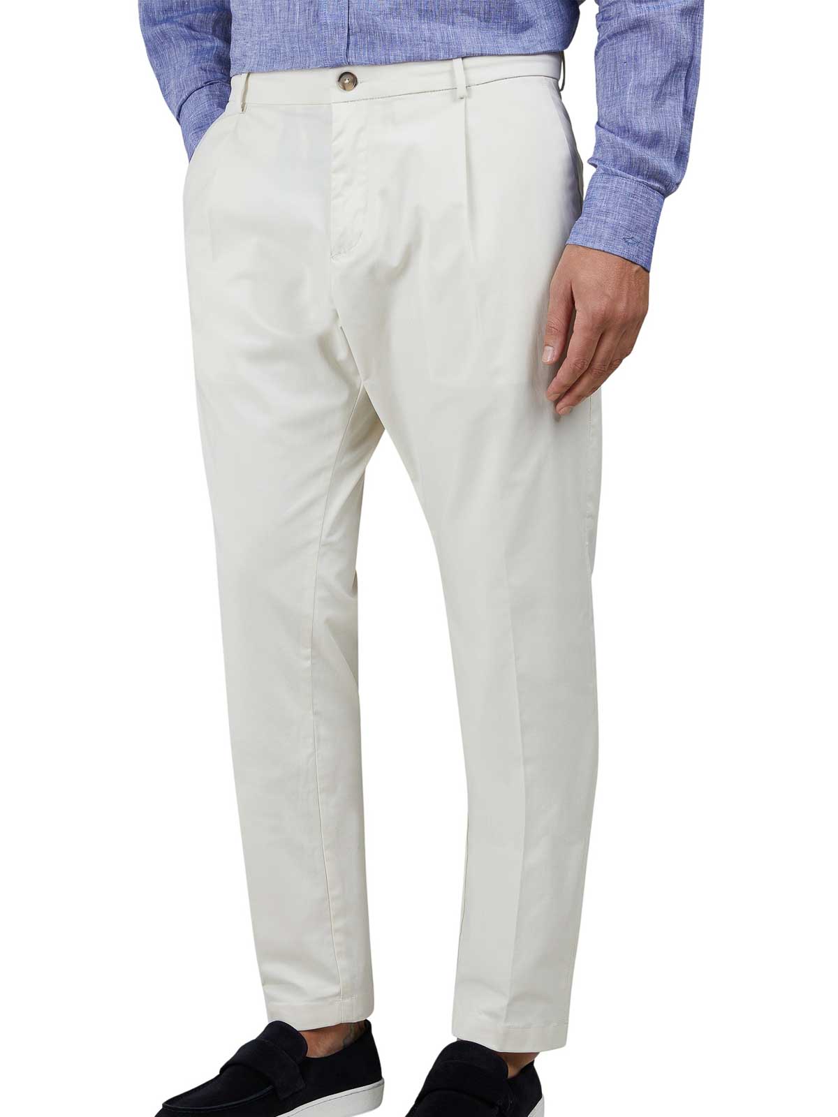 Paul & Shark Chino Pants In Cotton And Stretch Tencel