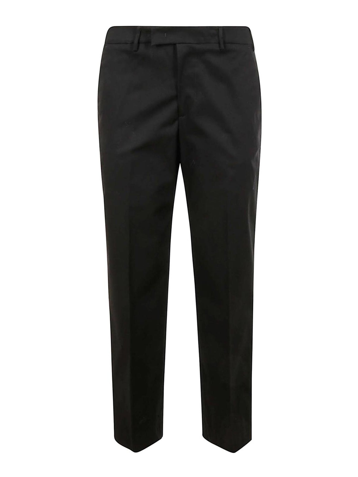 Pt Torino Black Stretch Cotton Blend Pant In Black