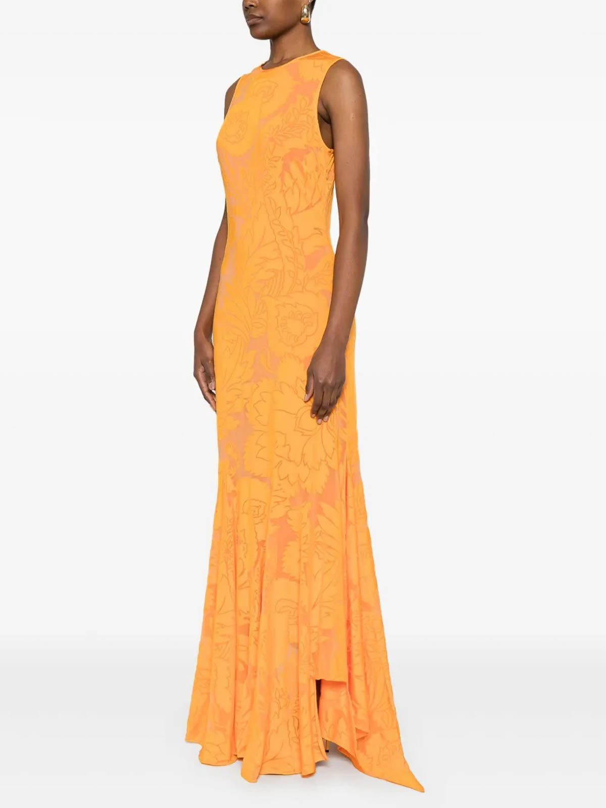 Etro Vestido Midi - Naranja