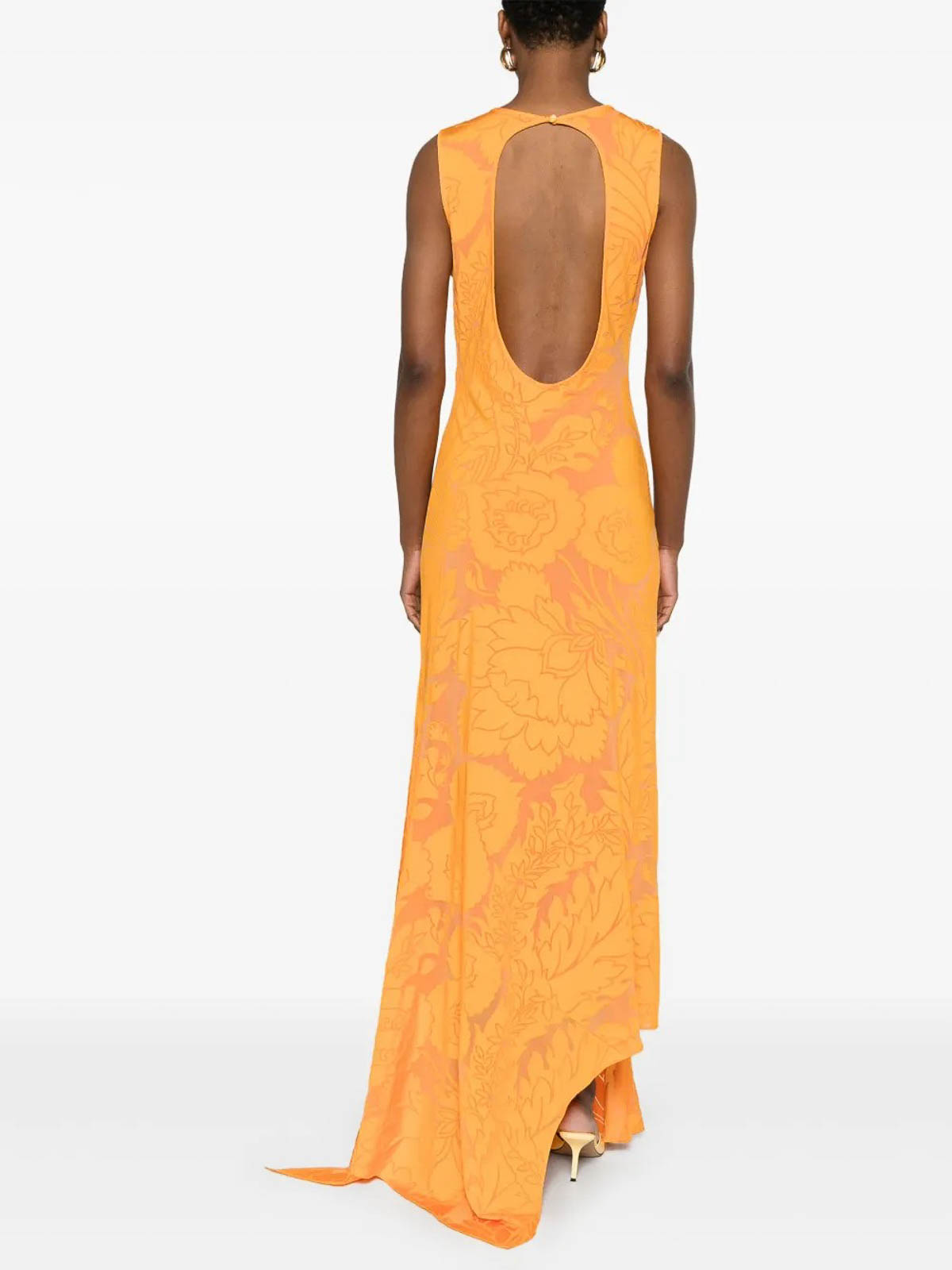 Etro Vestido Midi - Naranja