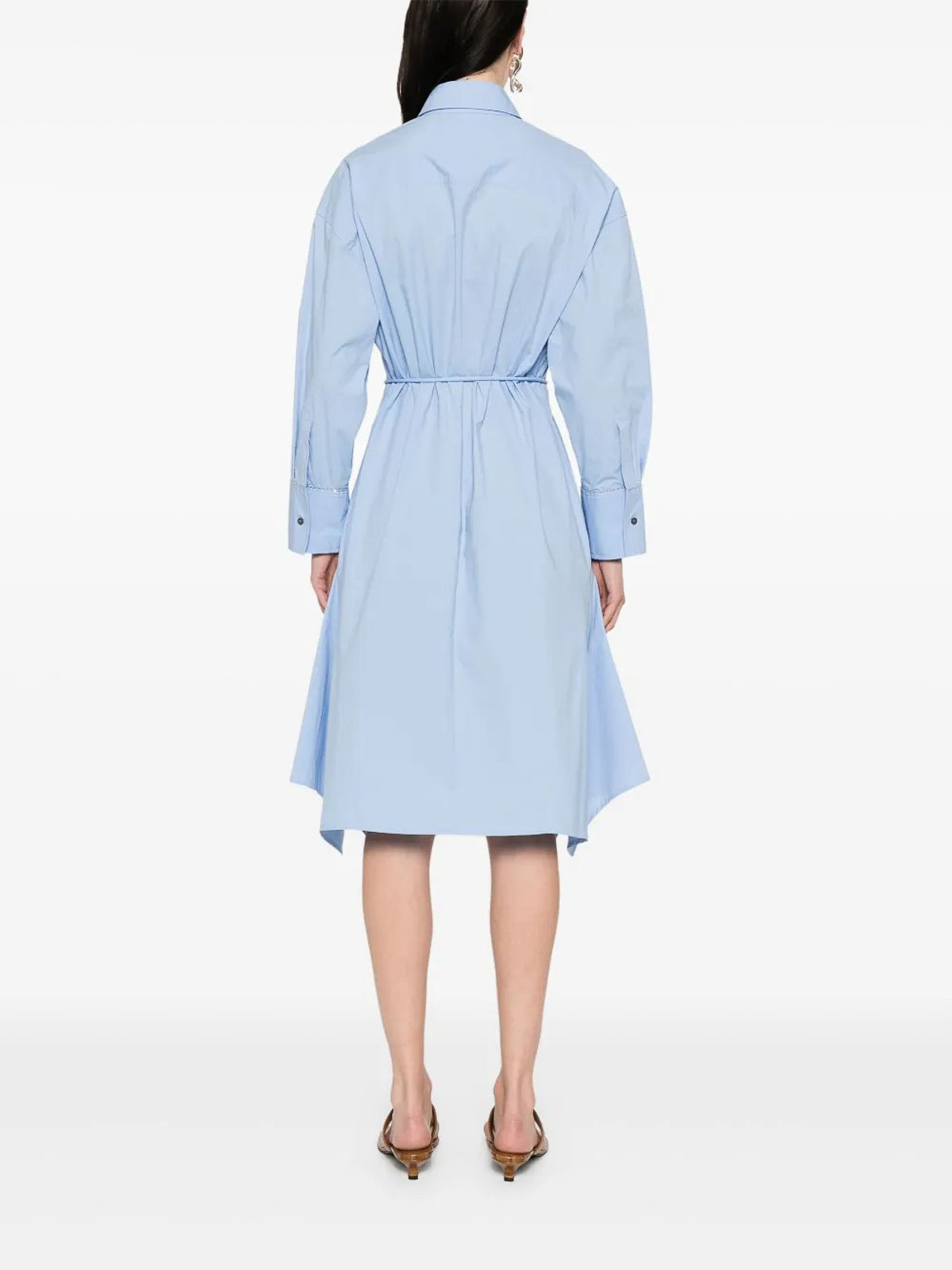 Fabiana Filippi Chain-link Detail Midi Dress In Blue