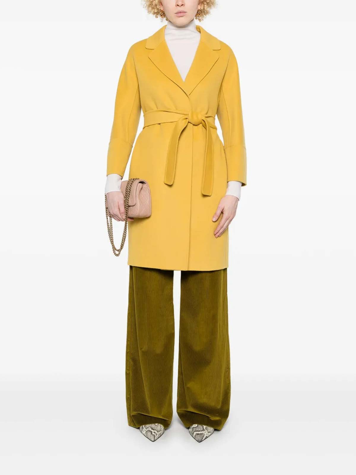 Max Mara Short Wool Coat With Kimono And Raglan Sleeves