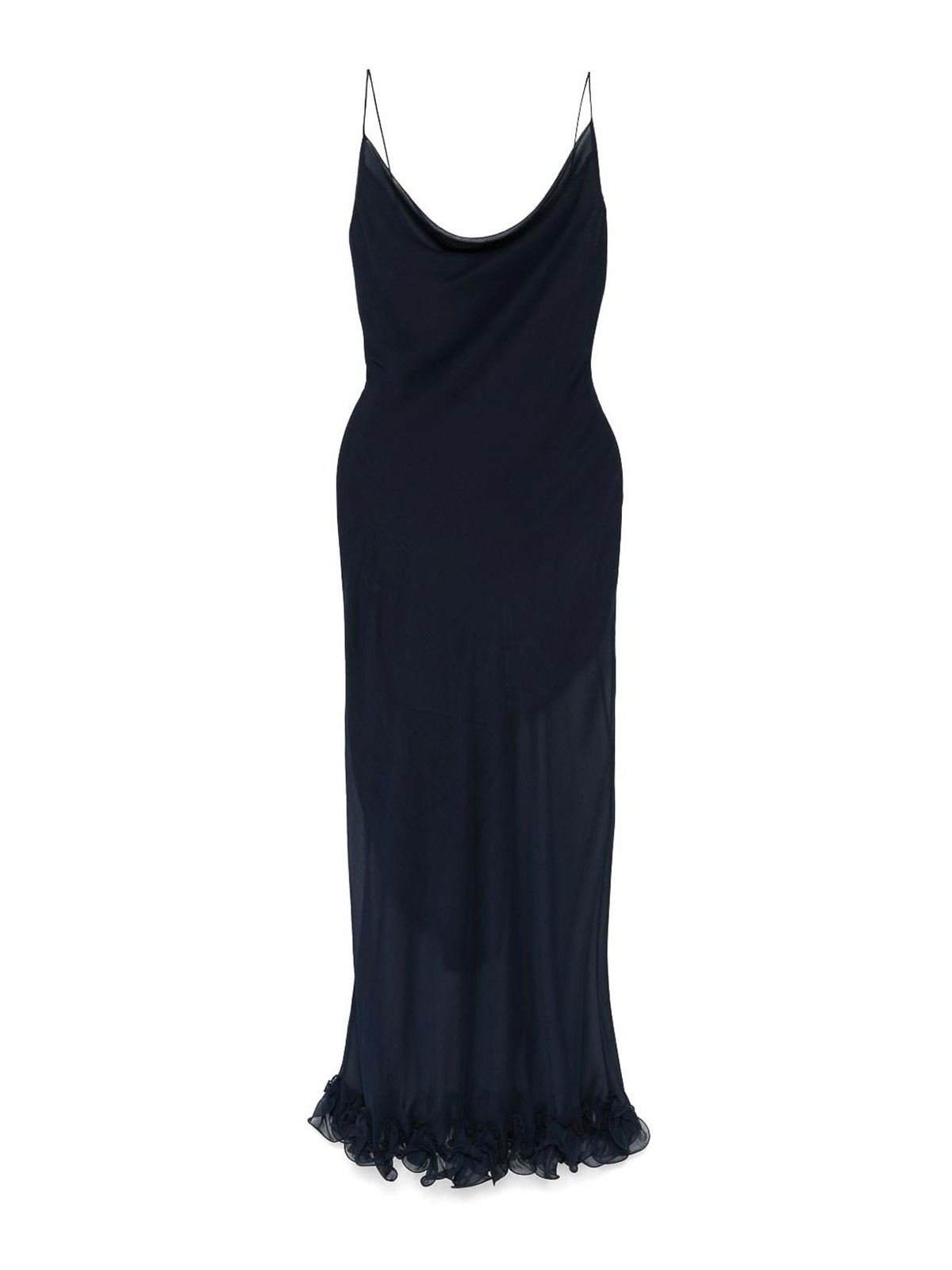 Shop Rotate Birger Christensen Long Dress With Ruches