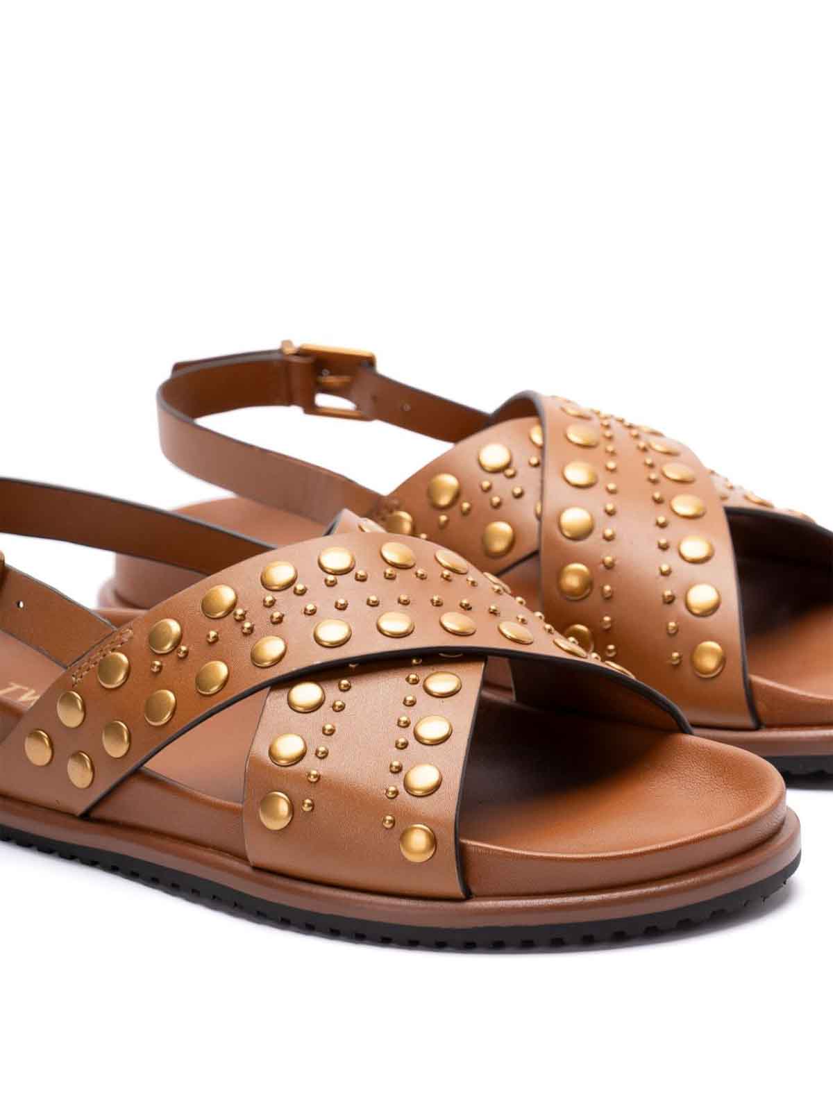TWINSET SANDALS WITH DECORATION