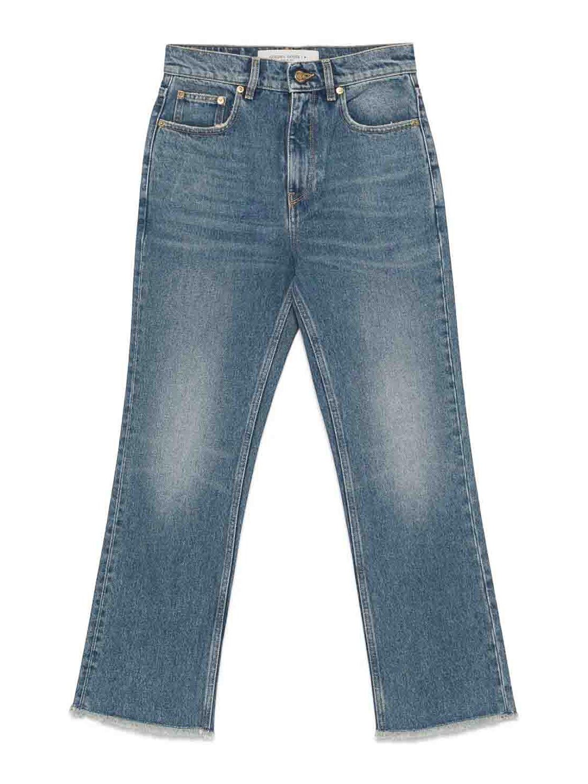 Shop Golden Goose Vaqueros Rectos - Azul