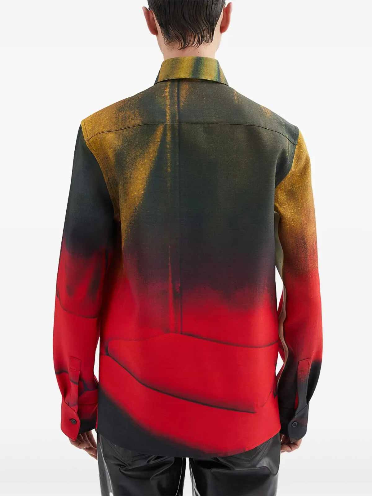 Jil Sander Casual Gradient Long Sleeve Shirt With Buttoned Cuffs
