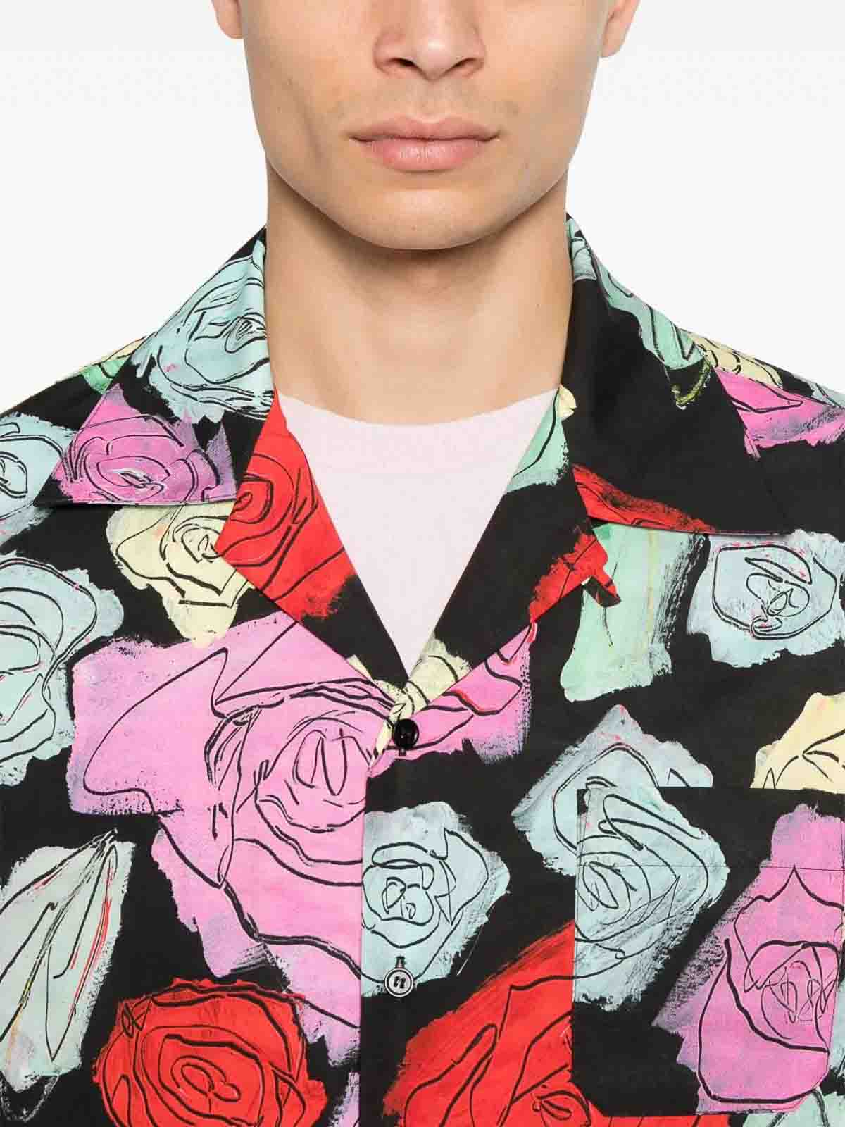 Marni Convertible-collar Floral-print Cotton-poplin Shirt