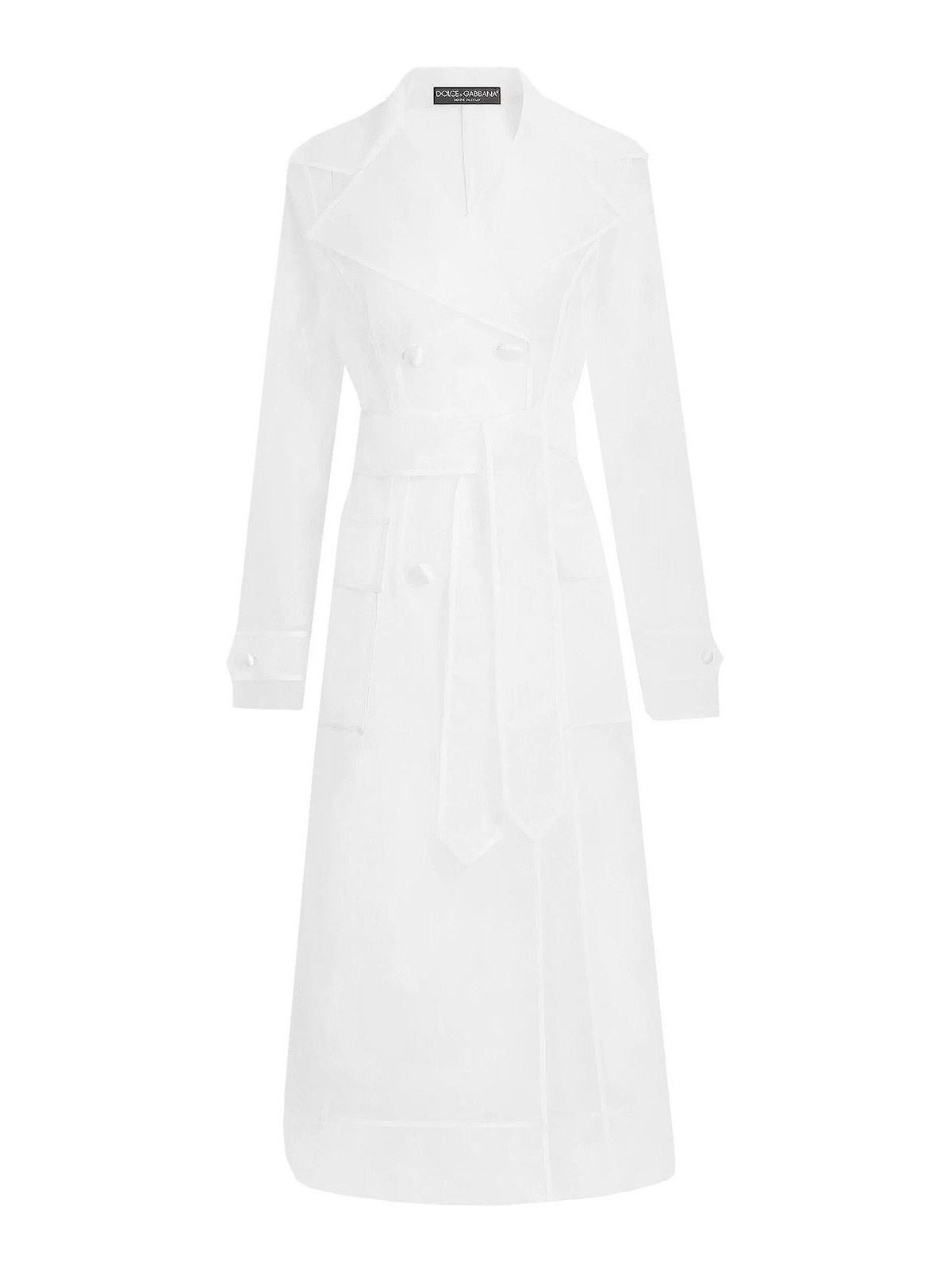 Shop Dolce & Gabbana Abrigo Midi - Blanco