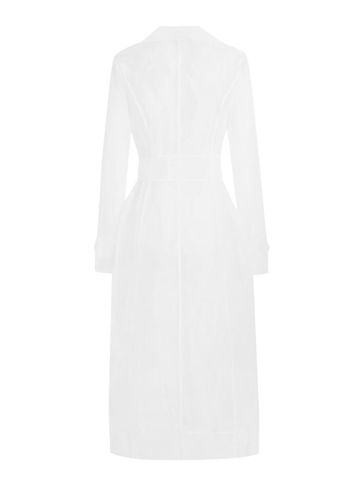 Shop Dolce & Gabbana Abrigo Midi - Blanco
