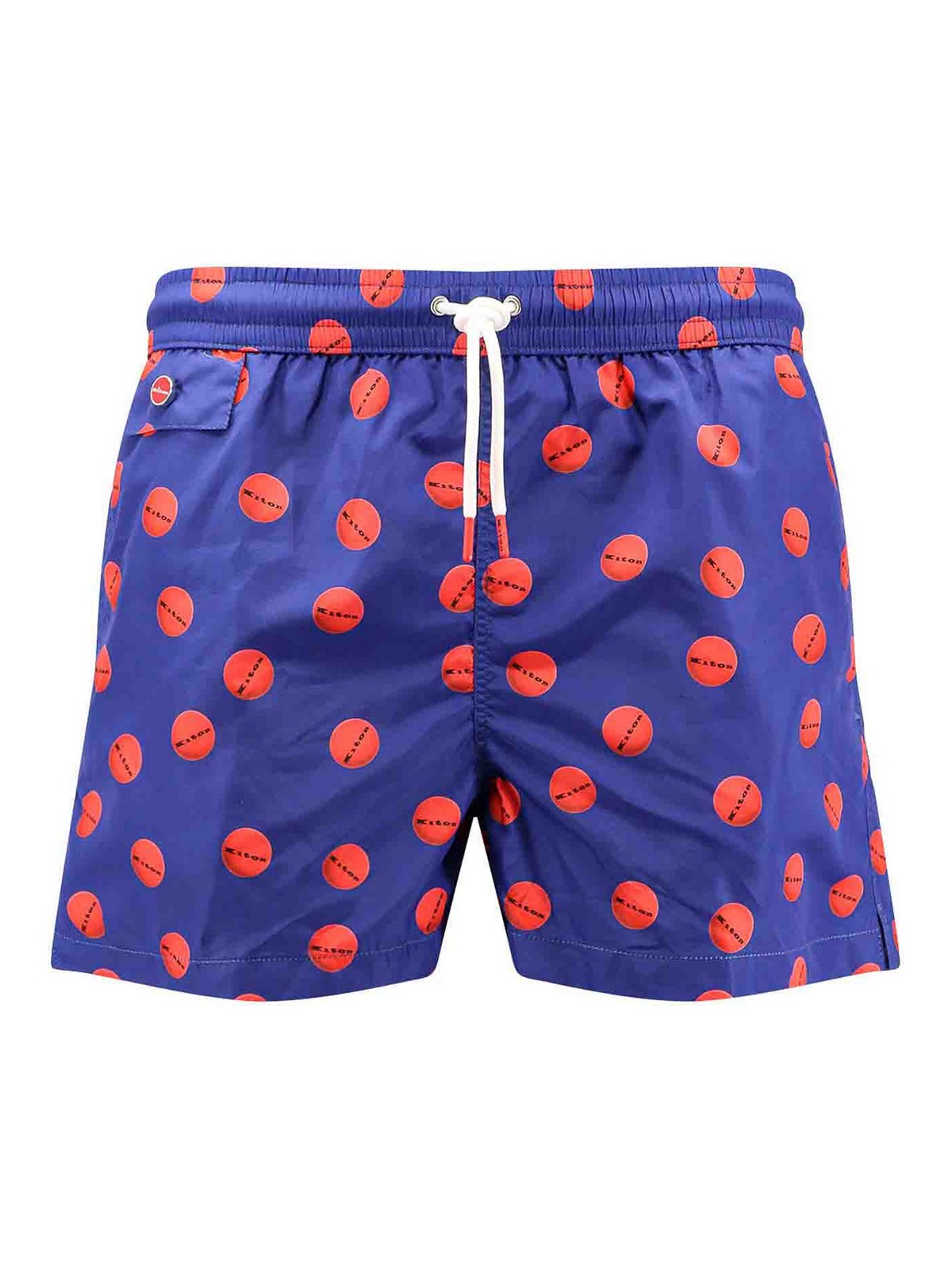 Kiton Nylon Swim Trunk With All-over Print