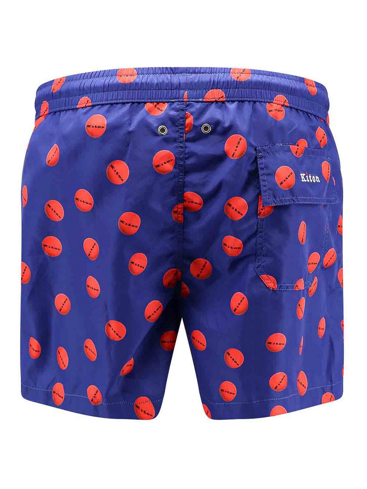 Kiton Nylon Swim Trunk With All-over Print