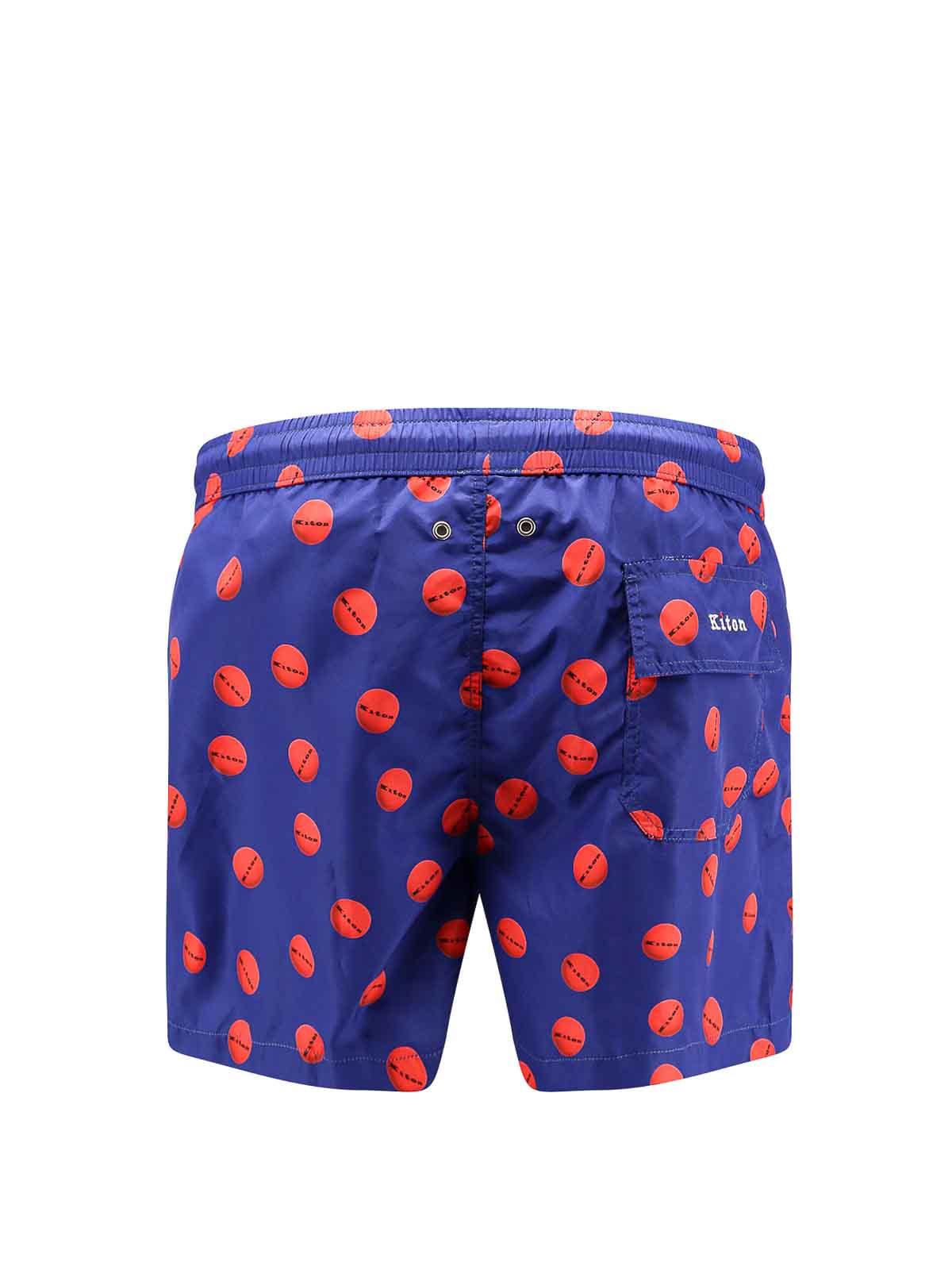 Kiton Nylon Swim Trunk With All-over Print