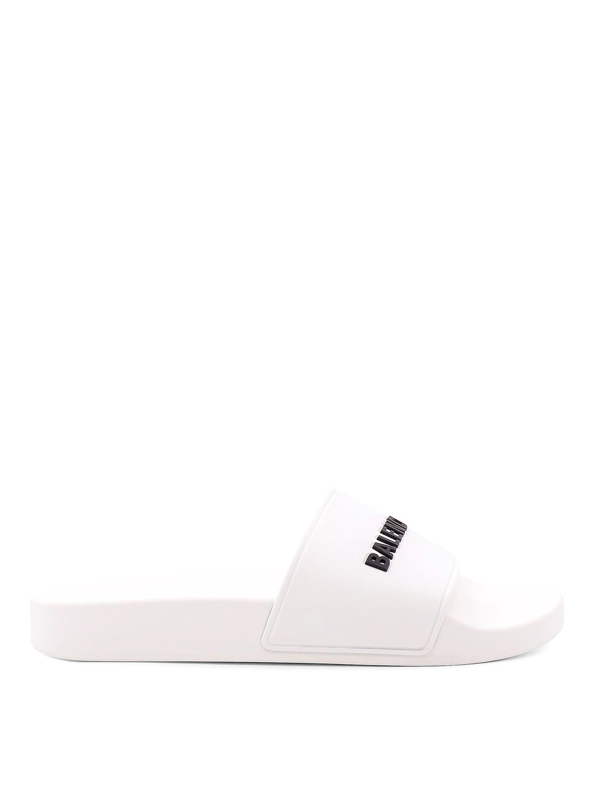 Balenciaga Pool Logo-embossed Rubber Slides
