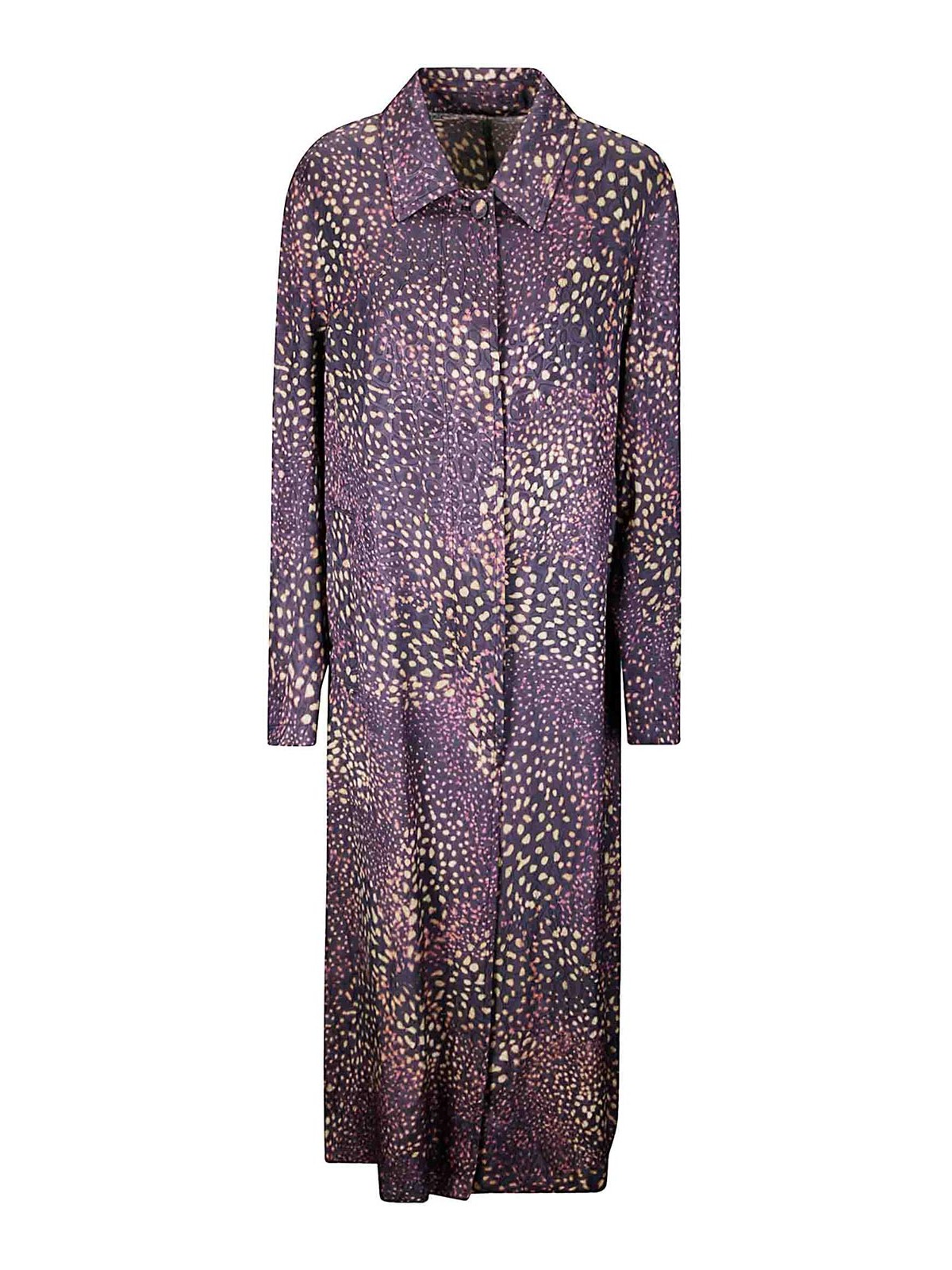 Dries Van Noten Abrigo Corto - Negro In Purple