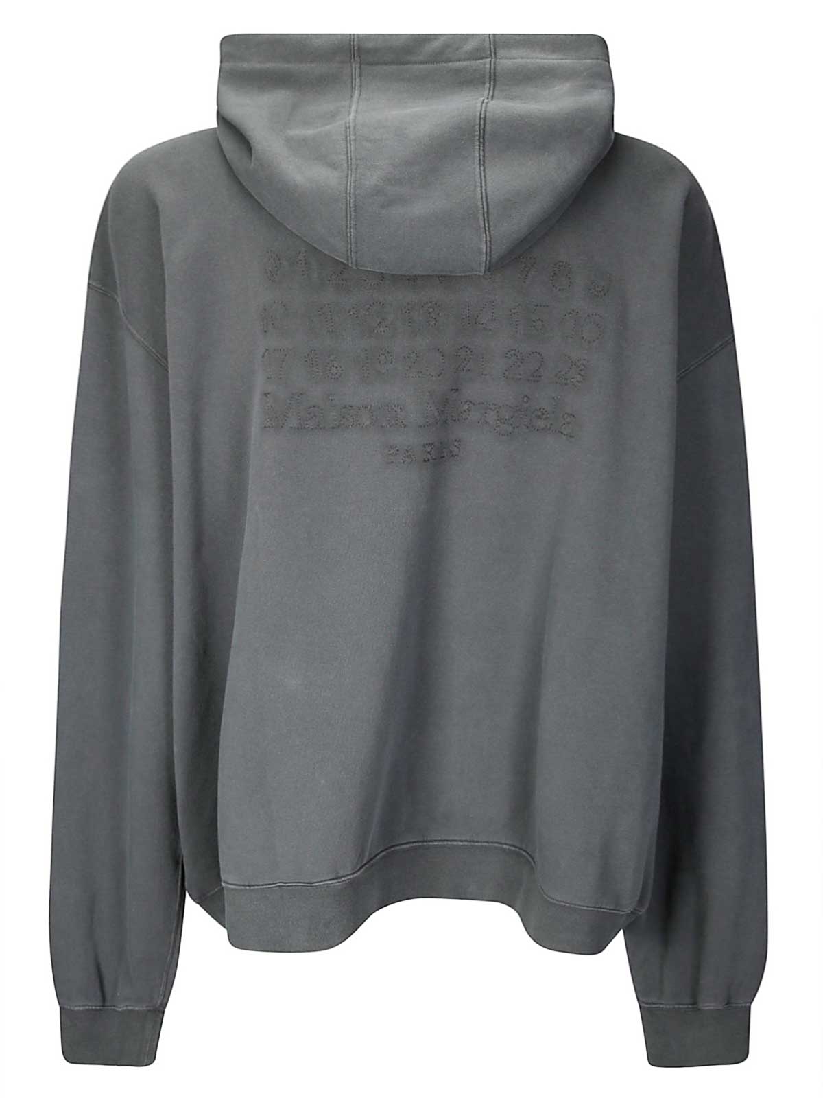 Maison Margiela Graphite Cotton Oversize Sweatshirt In Gray