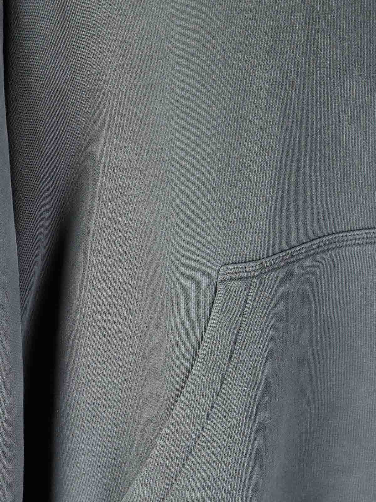 Maison Margiela Graphite Cotton Oversize Sweatshirt In Gray