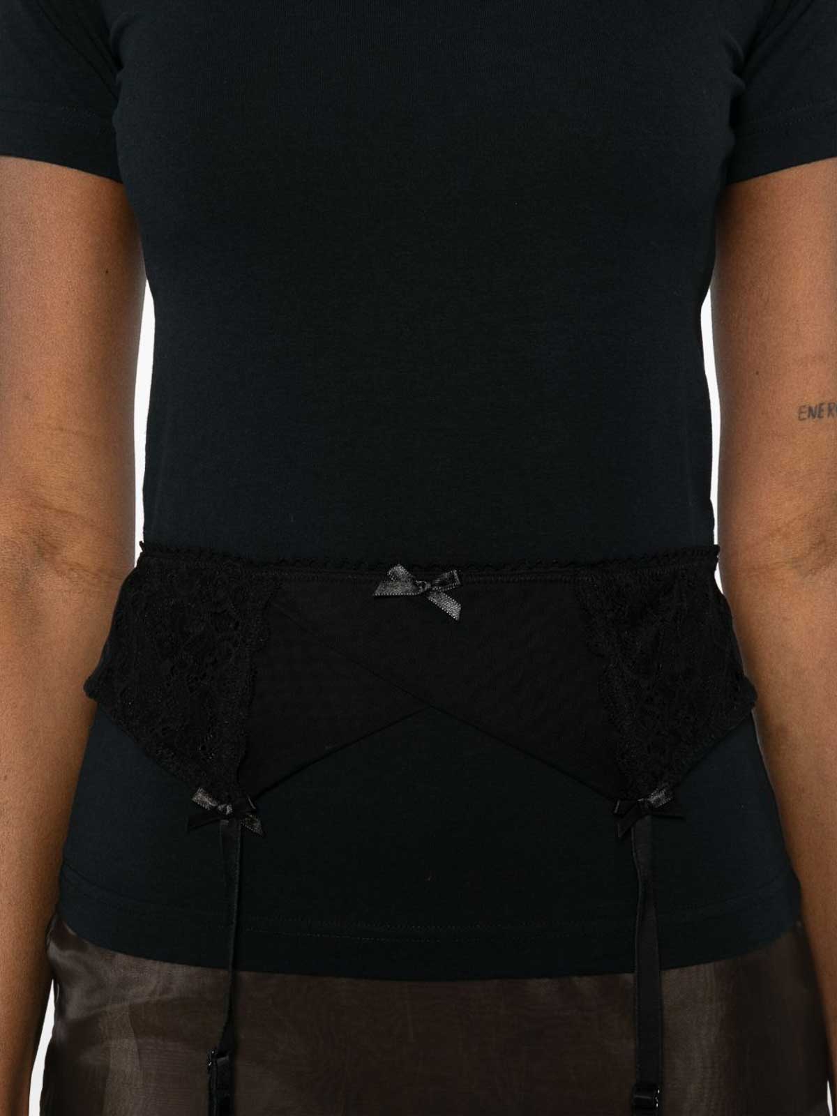 Balenciaga Lace Up Back Bow Detail T-shirt