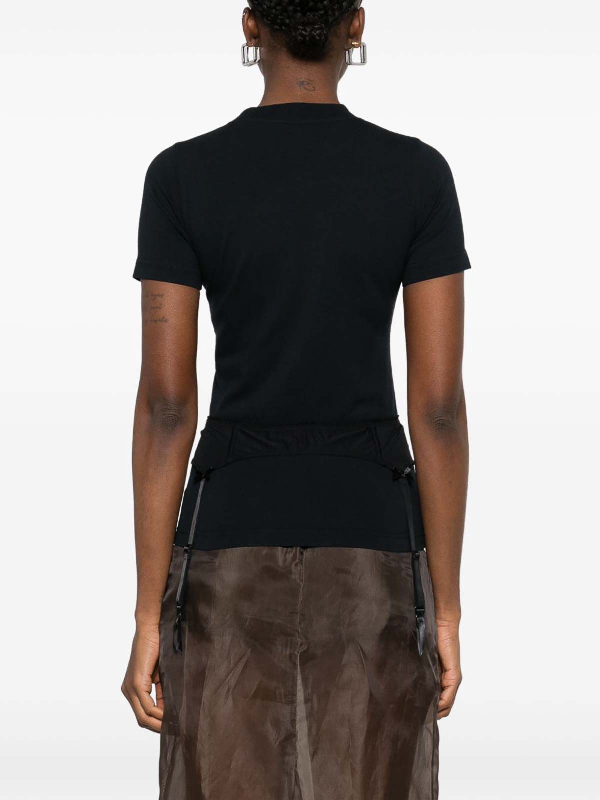 Balenciaga Lace Up Back Bow Detail T-shirt