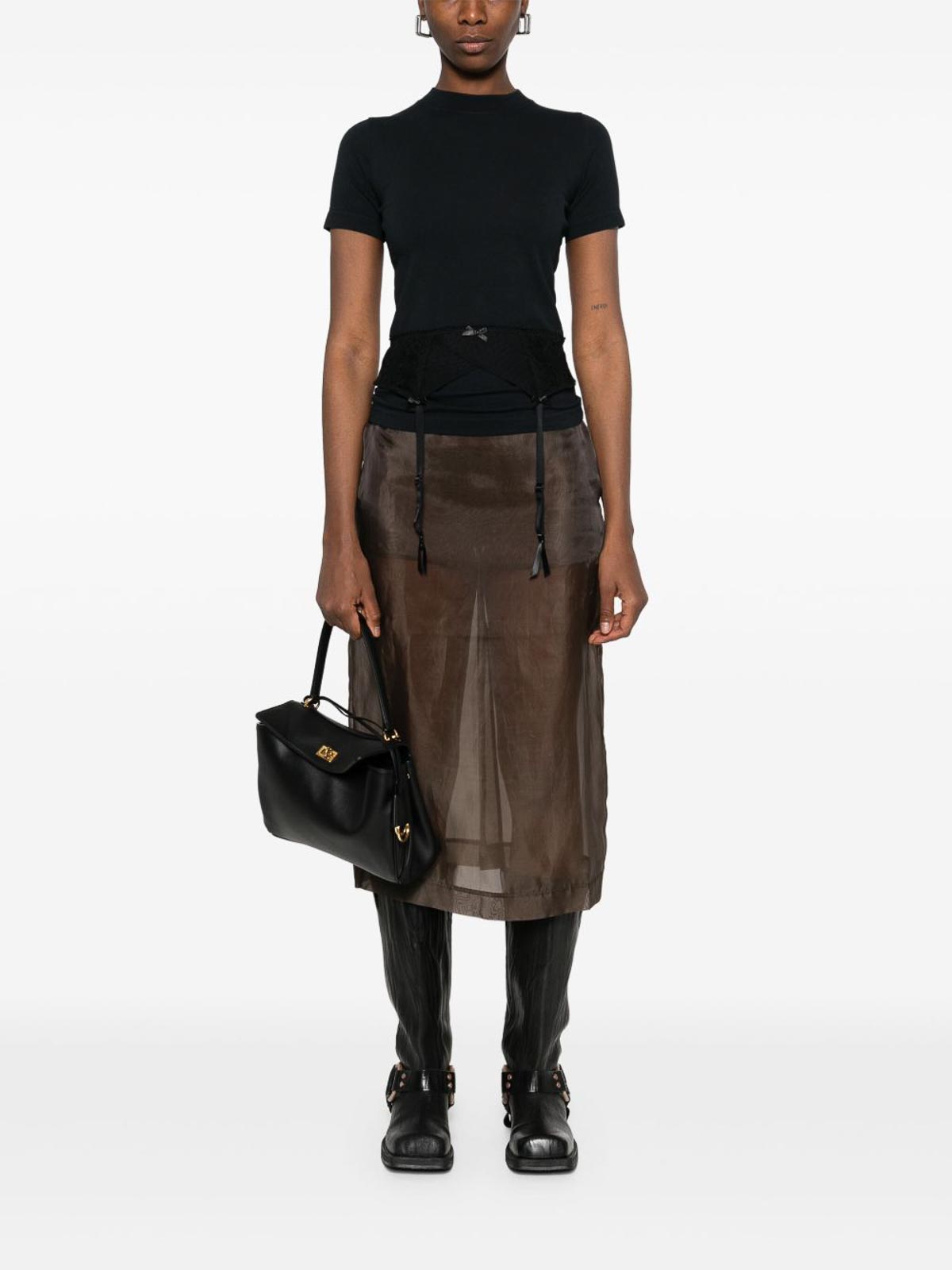 Balenciaga Lace Up Back Bow Detail T-shirt