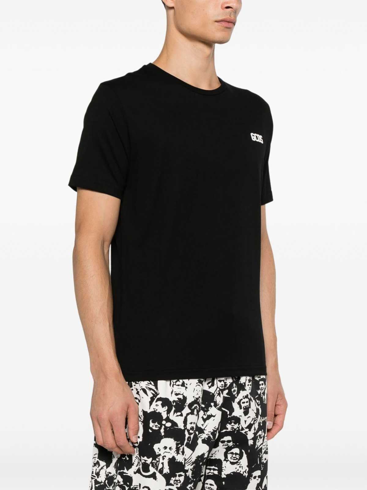 Tシャツ・カットソー GCDS Men T-shirt Black A2OM2302JE7 99 Gcds Low Band Logo Cotton T-Shirt, Size X-Small A2OM2302JE7