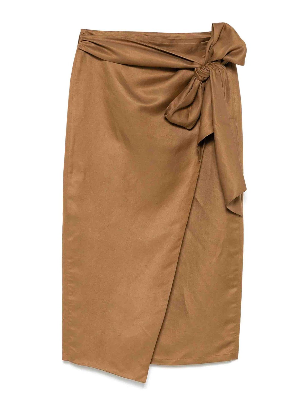 Max Mara Linen And Silk Twill Skirt