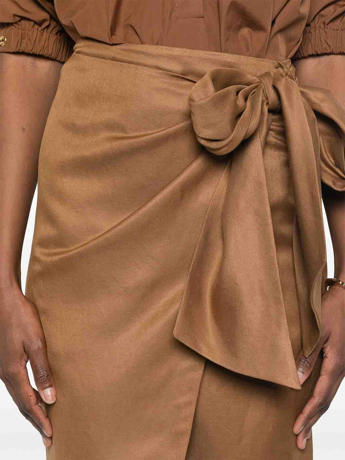 Max Mara Linen And Silk Twill Skirt