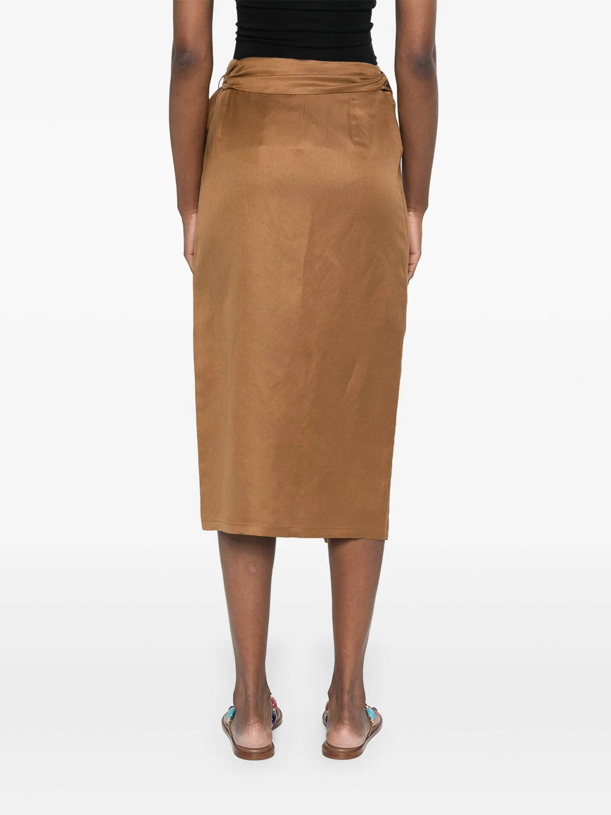 Max Mara Linen And Silk Twill Skirt
