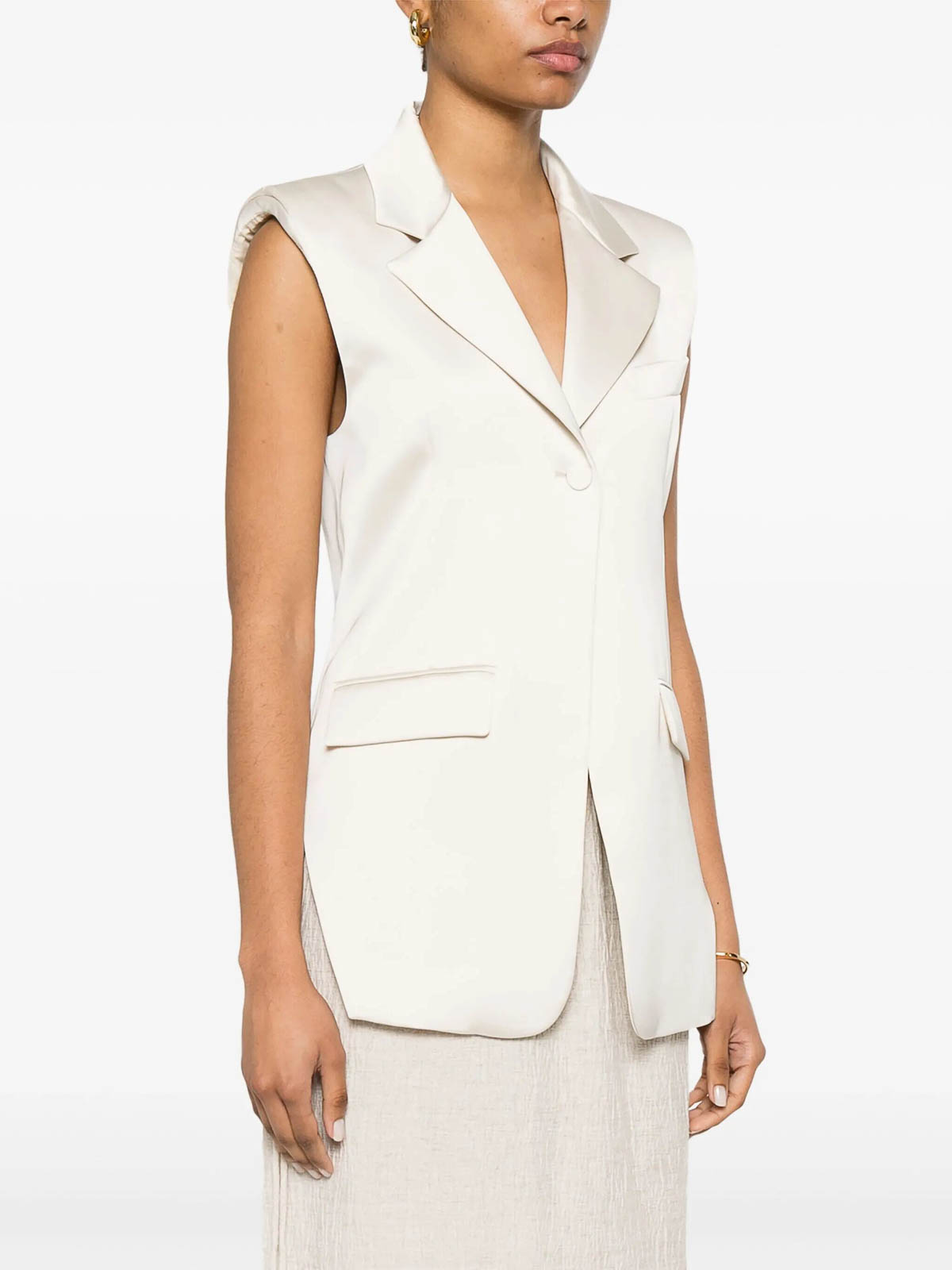 Shop Patrizia Pepe Chaleco - Blanco