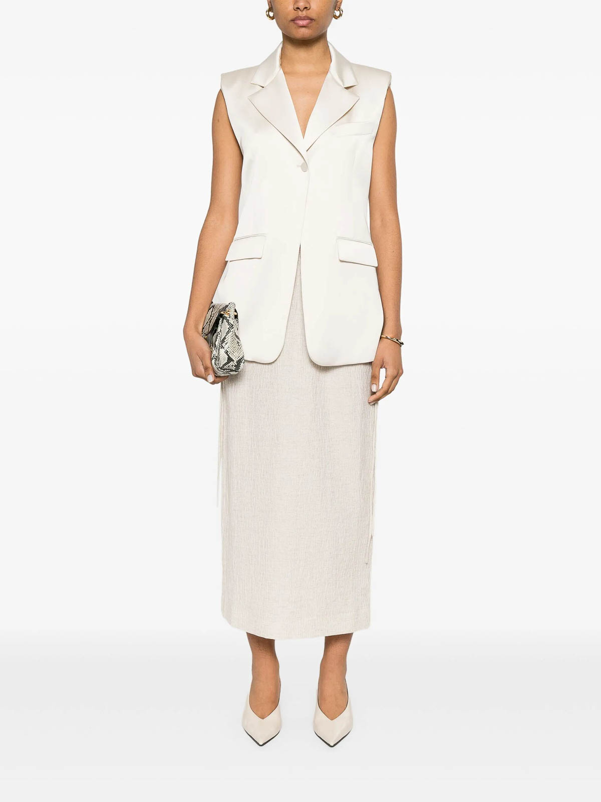 Shop Patrizia Pepe Chaleco - Blanco