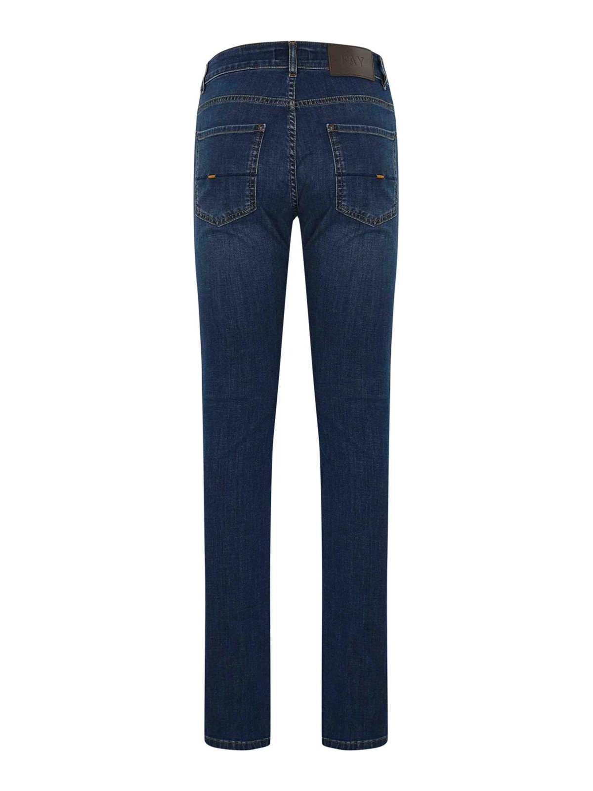 Fay Dark Denim Five-pocket Jeans In Blue