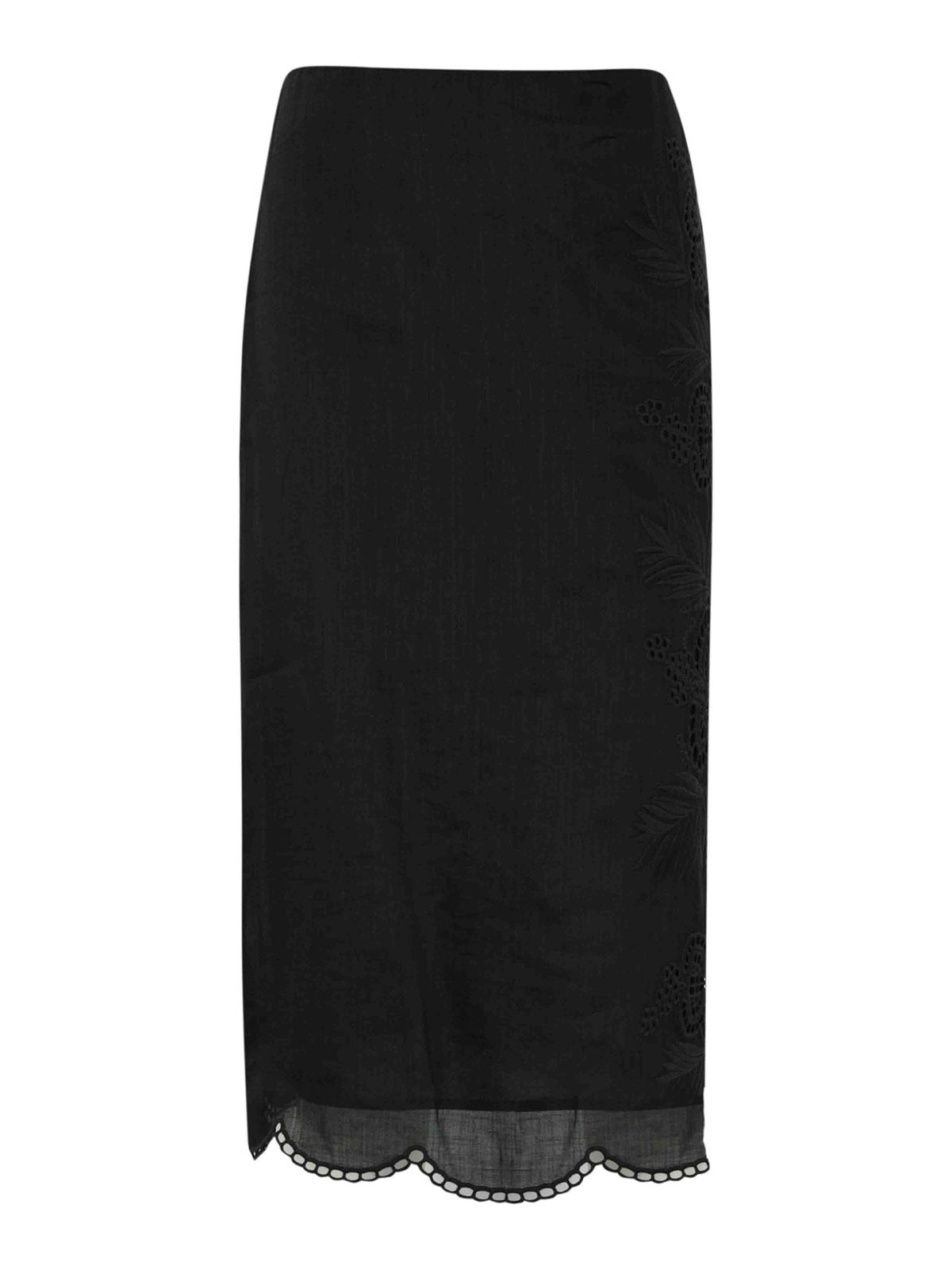 Max Mara Fify Ramie Skirt In Black